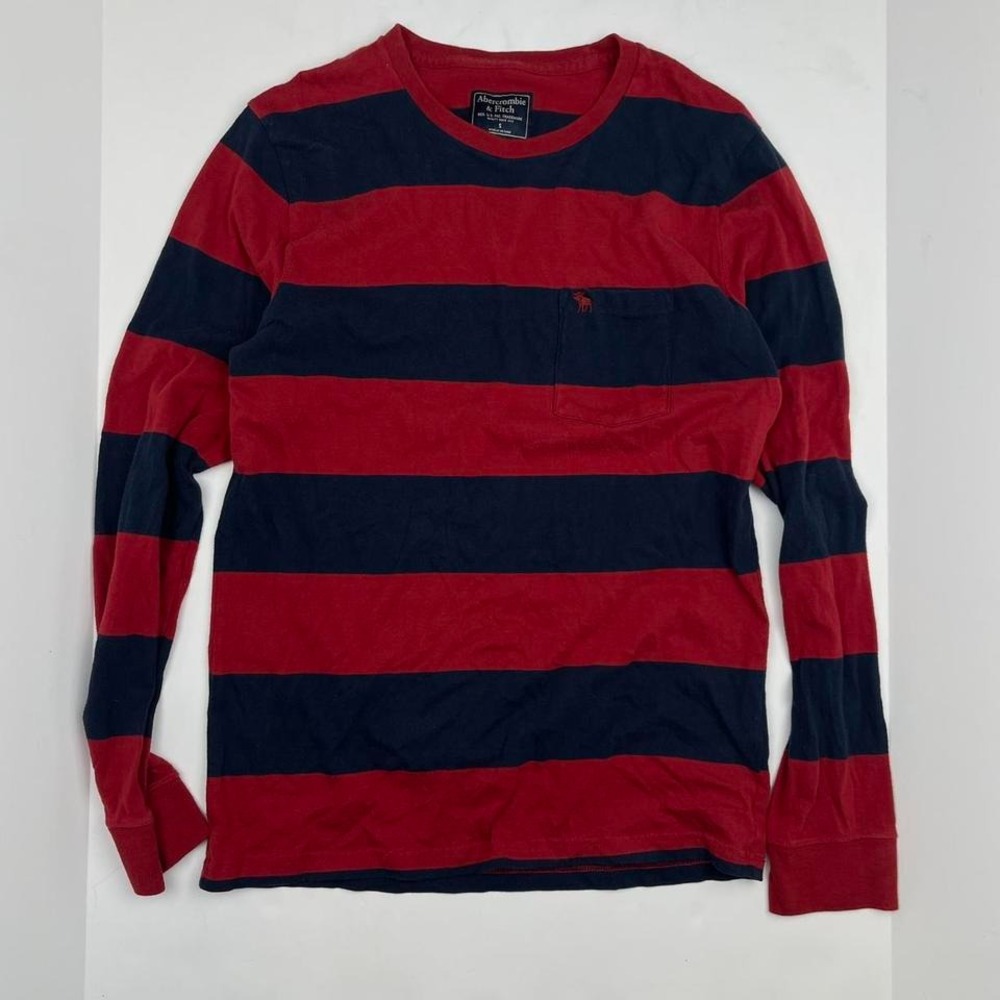 Y2K‎ Abercrombie & Fitch Striped Tee 2010s Rare Men's Small Scene Grunge Skater